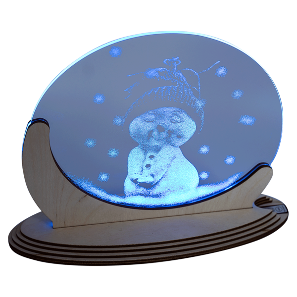 Lichterbogen Schneekugel "Schneemann"