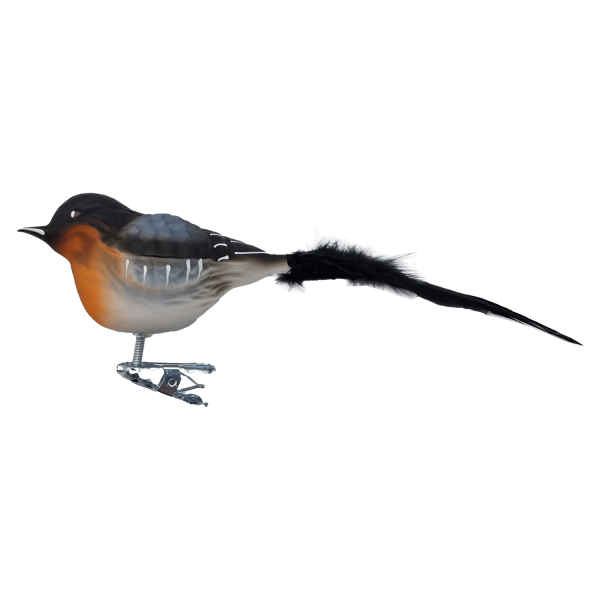 Dompfaff mit Naturfedern