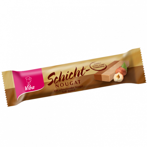 Schicht-Nougat Riegel von Viba Sweets