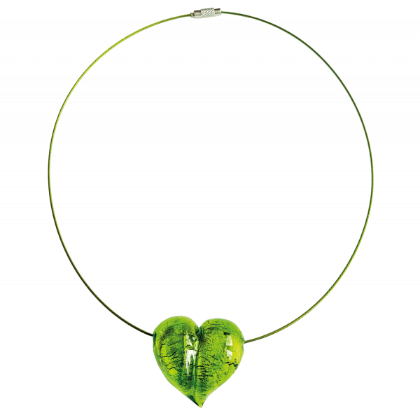 Herzcollier Grün