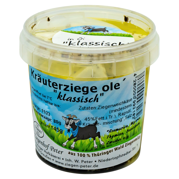 Kräuterziege ole´ - klassisch - Becher - 80g