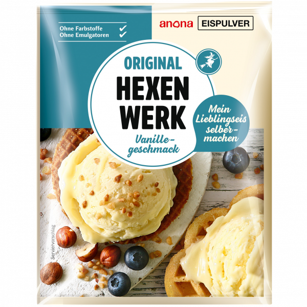 HEXENWerk Eispulver Vanille - Basis zur Herstellung von kreativen Eisideen