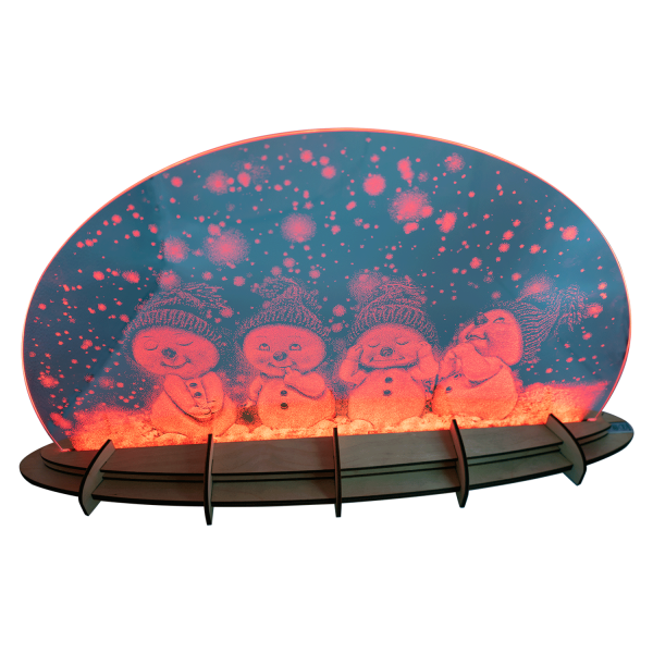 Acrylglasbogen Schneemänner Maxi