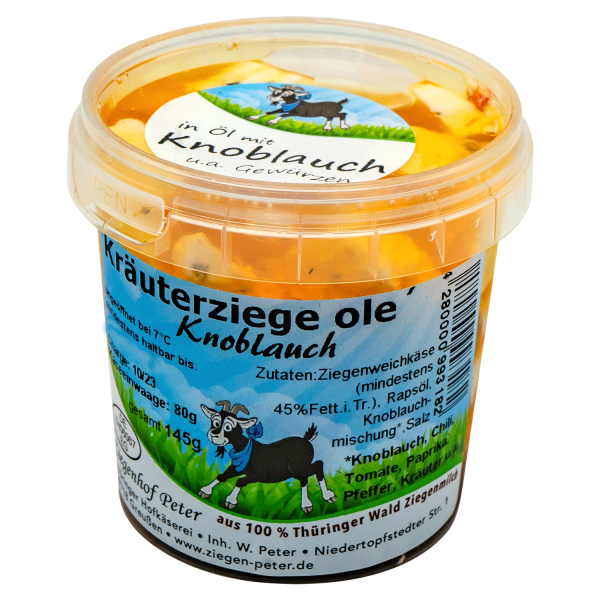 Kräuterziege ole´ - Knoblauch - Becher - 80g