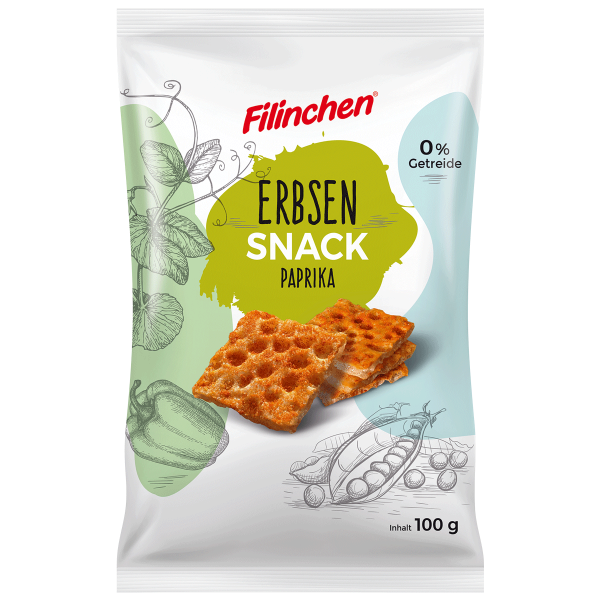 Erbsen Snack Paprika