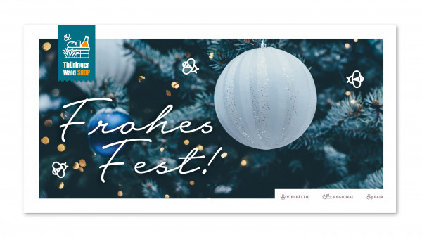 Geschenkgutschein "Frohes Fest" - Thüringer Wald Shop