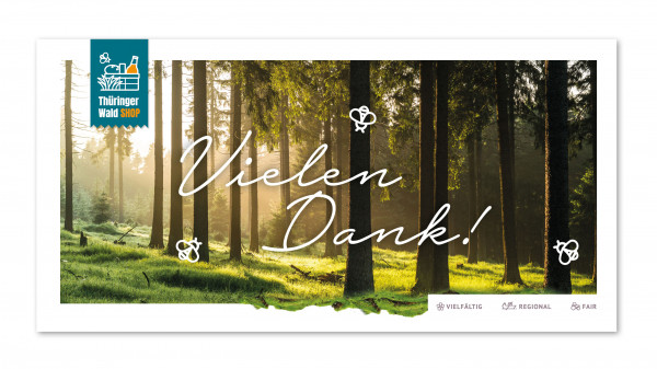 Geschenkgutschein "Vielen Dank" - Thüringer Wald Shop