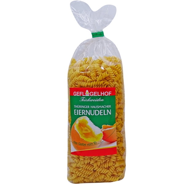 Geflügelhof Teichweiden I Eiernudel Spirelli I 500g