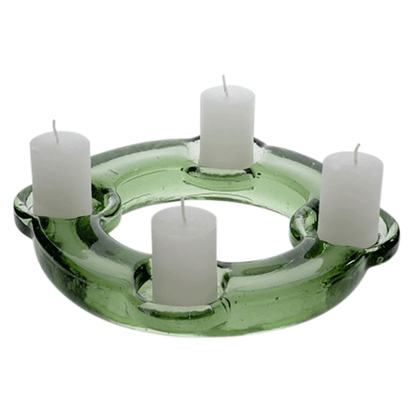 Waldglas-Adventskranz 4-Jahreszeiten