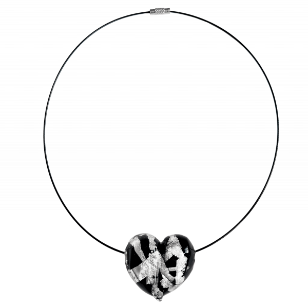 Herzcollier Schwarz