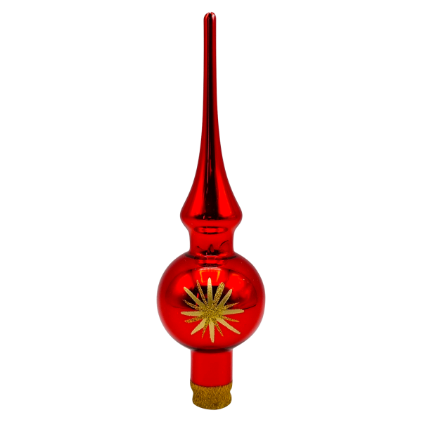 Mini-Spitze - rot glanz - mit Stern