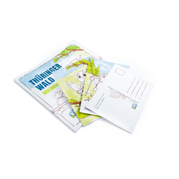 Ennos Malbuch und Postkarten-Set - Thüringer Wald Card