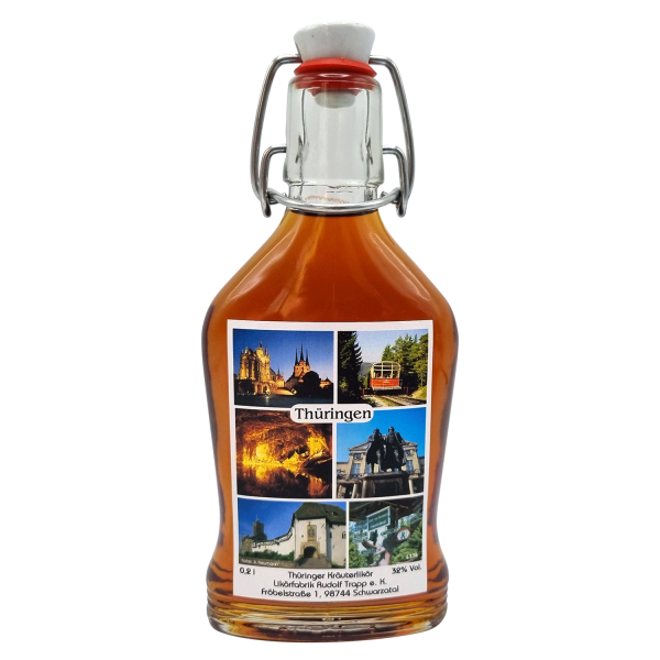 Kräuterlikör Wurzel Trapp Bügelflasche Thüringen