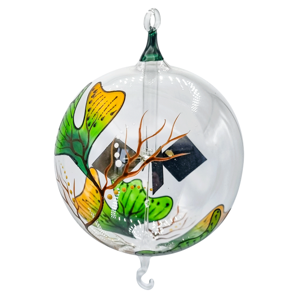 Lichtmühle "Orchidee" - grün - Kugelform zum hängen - groß