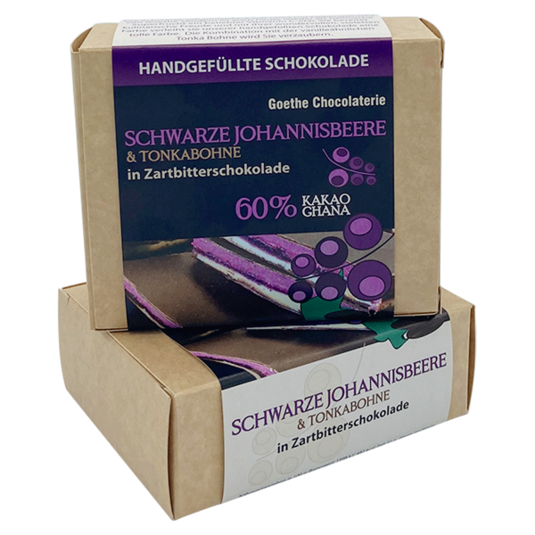 Handgefüllte Schokolade Schwarze Johannisbeere